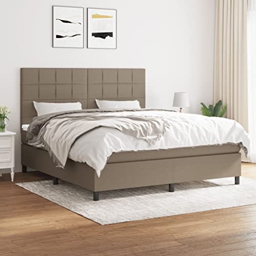 ChicAbode Boxspringbett mit Matratze Taupe 180x200 cm Stoff von ChicAbode