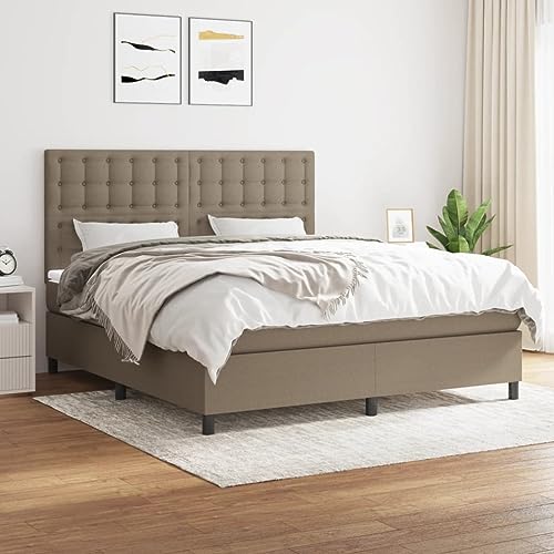 ChicAbode Boxspringbett mit Matratze Taupe 180x200 cm Stoff von ChicAbode
