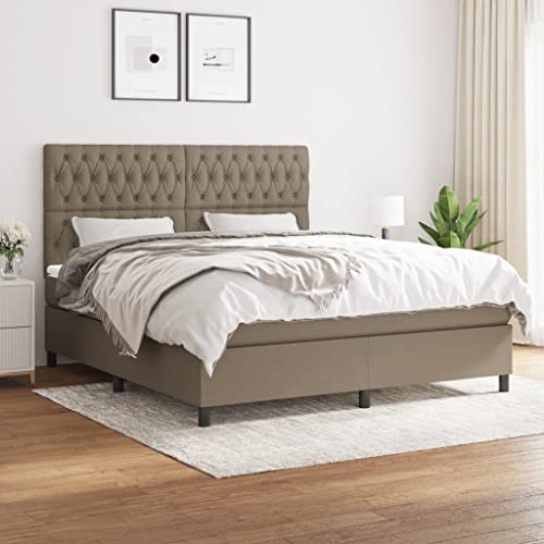 ChicAbode Boxspringbett mit Matratze Taupe 180x200 cm Stoff ChicAbode Boxspringbett mit Matratze Taupe 180x200 cm Stoff von ChicAbode