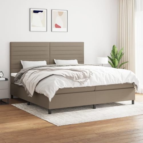 ChicAbode Boxspringbett mit Matratze Taupe 200x200 cm Stoff ChicAbode Boxspringbett mit Matratze Taupe 200x200 cm Stoff von ChicAbode