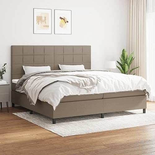 ChicAbode Boxspringbett mit Matratze Taupe 200x200 cm Stoff ChicAbode Boxspringbett mit Matratze Taupe 200x200 cm Stoff von ChicAbode