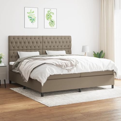 ChicAbode Boxspringbett mit Matratze Taupe 200x200 cm Stoff von ChicAbode