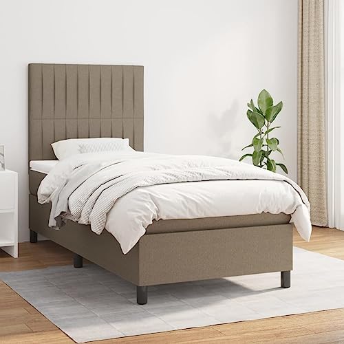 ChicAbode Boxspringbett mit Matratze Taupe 90x200 cm Stoff von ChicAbode