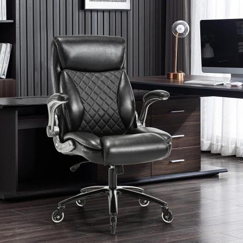ChicAbode Bürostuhl Chefsessel 200KG mit Hochklappbaren Armlehnen Ergonomischer Chefsessel PU Leder Computerstuhl Schreibtischstuhl Hohe Rückenlehne, Schwarz ChicAbode Bürostuhl Chefsessel 200KG mit Hochklappbaren Armlehnen Ergonomischer Chefsessel PU Leder Computerstuhl Schreibtischstuhl Hohe Rückenlehne, Schwarz von ChicAbode