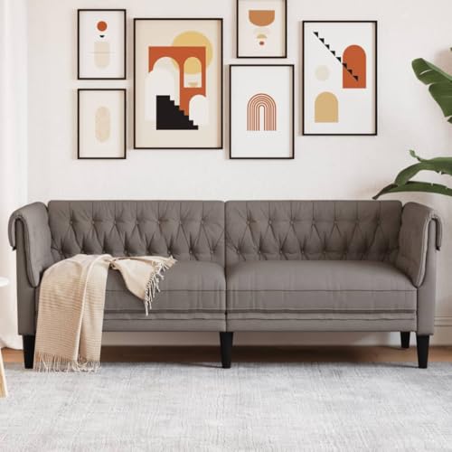 ChicAbode Chesterfield-Sofa 3-Sitzer Taupe Stoff Polstersofa mit Stützbeinen, Loungesofa Designsofa für Wohnzimmer, Couch Wohnzimmersofa ChicAbode Chesterfield-Sofa 3-Sitzer Taupe Stoff Polstersofa mit Stützbeinen, Loungesofa Designsofa für Wohnzimmer, Couch Wohnzimmersofa von ChicAbode