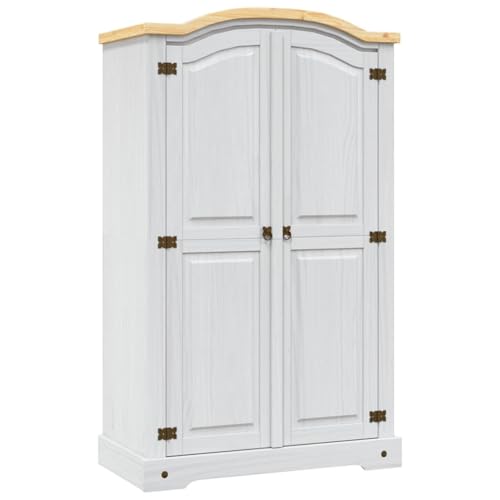 ChicAbode Kleiderschrank Mexiko-Stil Kiefernholz 2 Türen Weiß ChicAbode Kleiderschrank Mexiko-Stil Kiefernholz 2 Türen Weiß von ChicAbode