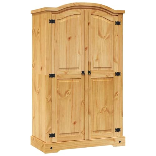 ChicAbode Kleiderschrank Mexiko-Stil Kiefernholz 2 Türen Drehtürenschrank Für Schlafzimmer geeignet ChicAbode Kleiderschrank Mexiko-Stil Kiefernholz 2 Türen Drehtürenschrank Für Schlafzimmer geeignet von ChicAbode