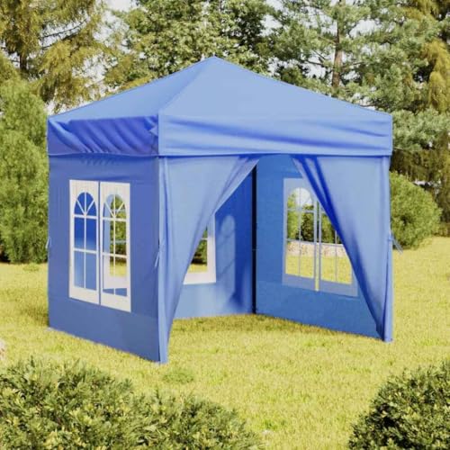 ChicAbode Partyzelt Faltbar mit Seitenwänden Blau 2x2 m von ChicAbode