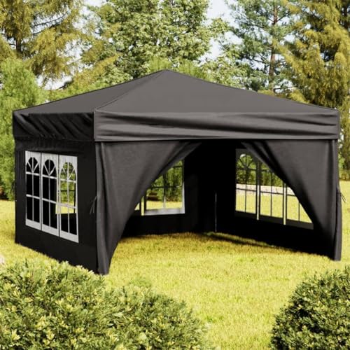 ChicAbode Partyzelt Faltbar mit Seitenwänden Schwarz 3x3 m von ChicAbode