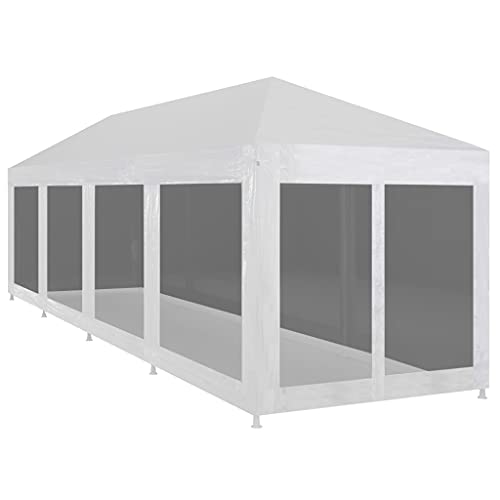 ChicAbode Partyzelt mit 10 Mesh-Seitenwänden 12 x 3 m Gartenzelt Festzelt Pavillon Gartenpavillon Gazebo Gartenlaube Bierzelt Camping HDPE von ChicAbode
