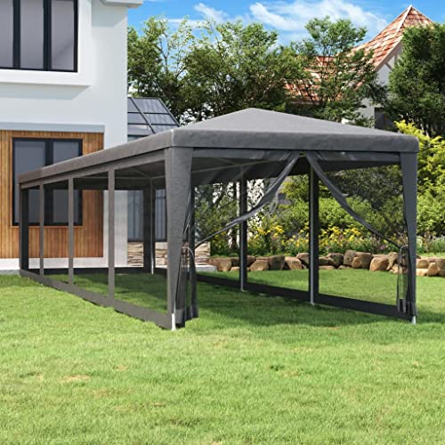 ChicAbode Partyzelt mit 10 Mesh-Seitenwänden Anthrazit 3x12 m HDPE ChicAbode Partyzelt mit 10 Mesh-Seitenwänden Anthrazit 3x12 m HDPE von ChicAbode