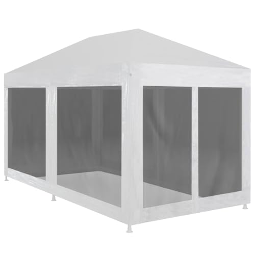 ChicAbode Partyzelt mit 6 Mesh-Seitenwänden 6 x 3 m Gartenzelt Festzelt Pavillon Gartenpavillon Gazebo Gartenlaube Bierzelt Camping HDPE von ChicAbode