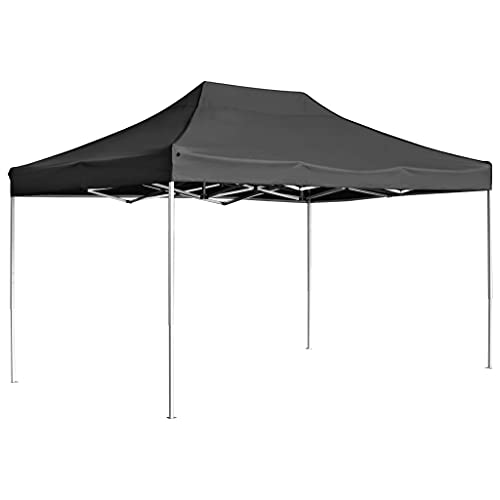 ChicAbode Profi-Partyzelt Faltbar Aluminium 4,5x3 m Anthrazit Faltpavillion Gartenzelt Festzelt Pavillon Gartenpavillion Bierzelt Zelt Faltzelt von ChicAbode