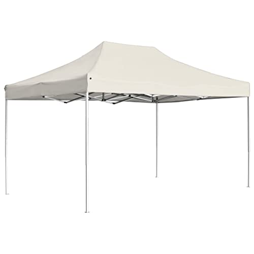 ChicAbode Profi-Partyzelt Faltbar Aluminium 4,5x3 m Creme Faltpavillion Gartenzelt Festzelt Pavillon Gartenpavillion Bierzelt Zelt Faltzelt von ChicAbode