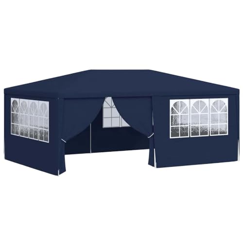 ChicAbode Profi-Partyzelt mit Seitenwänden 4×6 m Blau 90 g/m² von ChicAbode