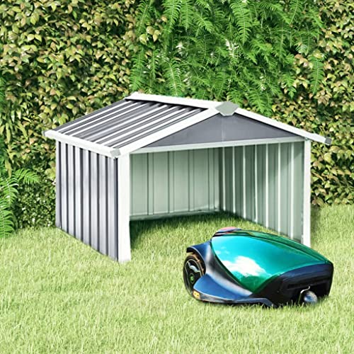 ChicAbode Rasenmäher Garage 92x97x63 cm Verzinkter Stahl Rasenroboter Mähroboter Dach Überdachung Unterstand Sonnenschutz Mährobotergarage Verzinkter Grau ChicAbode Rasenmäher Garage 92x97x63 cm Verzinkter Stahl Rasenroboter Mähroboter Dach Überdachung Unterstand Sonnenschutz Mährobotergarage Verzinkter Grau von ChicAbode
