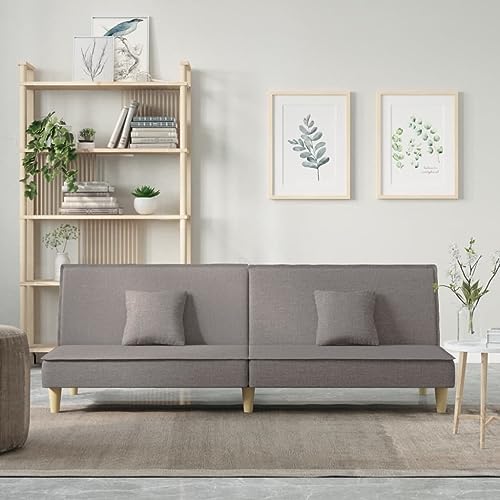 ChicAbode Schlafsofa Sofabett Gästesofa Schlafcouch Schlafsofa Bettsofa Taupe Stoff von ChicAbode