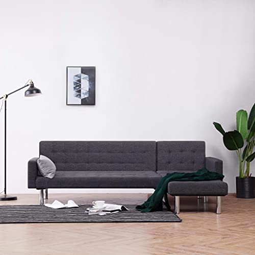 ChicAbode Schlafsofa Sofabett Gästesofa Schlafcouch Schlafsofa Bettsofa in L-Form Dunkelgrau Polyester ChicAbode Schlafsofa Sofabett Gästesofa Schlafcouch Schlafsofa Bettsofa in L-Form Dunkelgrau Polyester von ChicAbode