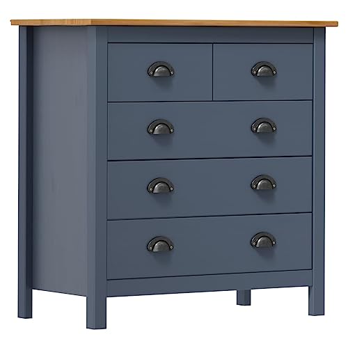 ChicAbode Sideboard Hill Grau 79x40x80 cm Massivholz Kiefer ChicAbode Sideboard Hill Grau 79x40x80 cm Massivholz Kiefer von ChicAbode