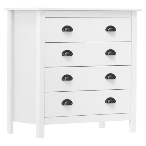 ChicAbode Sideboard Hill Weiß 79x40x80 cm Massivholz Kiefer ChicAbode Sideboard Hill Weiß 79x40x80 cm Massivholz Kiefer von ChicAbode
