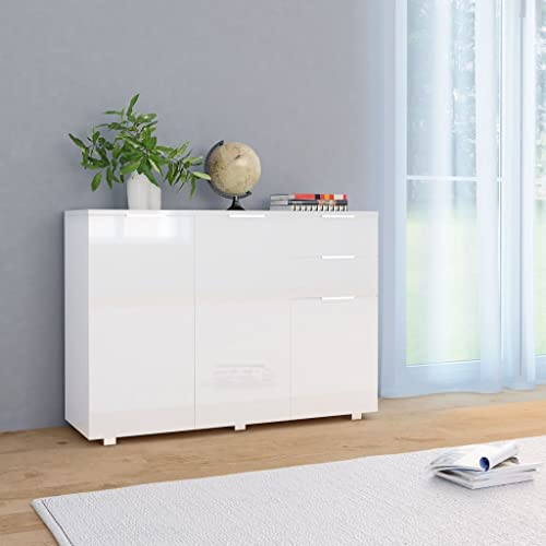 ChicAbode Sideboard Hochglanz-Weiß 107x35x80,5 cm von ChicAbode