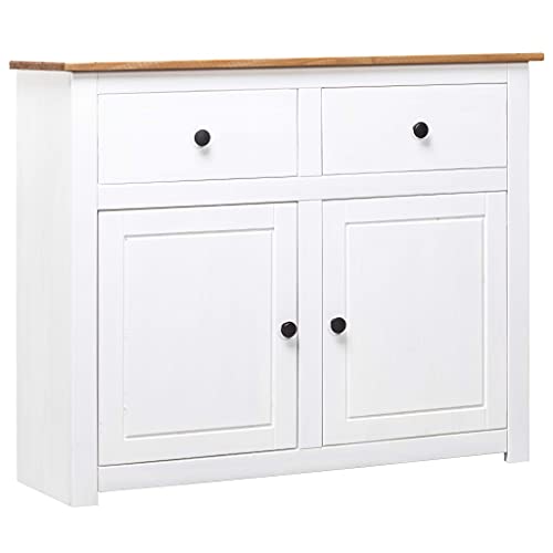 ChicAbode Sideboard mit 2 Schubladen 2 Türen Kommode Beistellschrank Mehrzweckschrank Anrichte Schrank Weiß 93x40x80 cm Kiefernholz Panama ChicAbode Sideboard mit 2 Schubladen 2 Türen Kommode Beistellschrank Mehrzweckschrank Anrichte Schrank Weiß 93x40x80 cm Kiefernholz Panama von ChicAbode