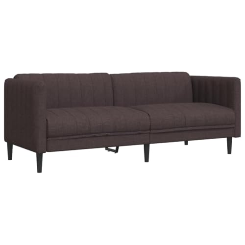 ChicAbode Sofa 3-Sitzer Dunkelbraun Stoff Polstersofa mit Stützbeinen, Dreisitzer Loungesofa Designsofa für Wohnzimmer, Couch Wohnzimmersofa von ChicAbode