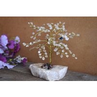 Baum Des Lebens Draht Roh Rose Quarz Edelstein Bonsai Skulptur Statue Figur Edelsteine Geode Druzy Heilung Stein Yoga Meditation Home Decor Geschenk von ChicAndAntiques