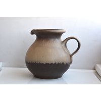 Vintage Silberdistel Kanne Keramik Beige Braun West Germany Krug Topf Vase European Rustic Home Decor Retro Pottery Cottage Core Mcm von ChicAndAntiques
