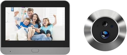 ChicBosom Smart Gucklochkamera 1080P mit 4,3 Zoll LCD - WiFi Türspion mit Bewegungserkennung, 2-Wege-Audio & 5000mAh Akku 120° Weitwinkel für Wohnungen Schwarz Grau ChicBosom Smart Gucklochkamera 1080P mit 4,3 Zoll LCD - WiFi Türspion mit Bewegungserkennung, 2-Wege-Audio & 5000mAh Akku 120° Weitwinkel für Wohnungen Schwarz Grau von ChicBosom