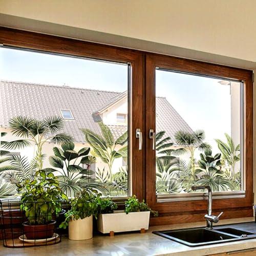 ChicSkin fensterbilder wiederholbar, Tropische Bäume grün fensterbilder frühling, Kollisionsvermeidung fensteraufkleber vogelschutz, Wohnzimmer schlafzimmer badezimmer küche Fensterdekoration ChicSkin fensterbilder wiederholbar, Tropische Bäume grün fensterbilder frühling, Kollisionsvermeidung fensteraufkleber vogelschutz, Wohnzimmer schlafzimmer badezimmer küche Fensterdekoration von ChicSkin