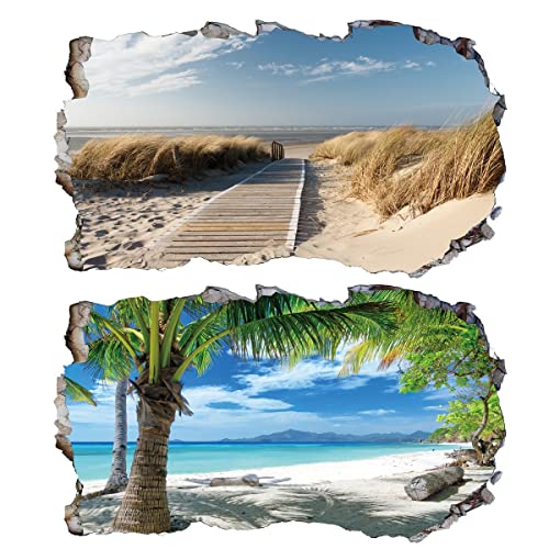 Chicbanners 2Pcs Wandtattoo Meer Strand Beach Natur Landschaft 3D Effekt XXL Wandaufkleber Fenster Selbstklebend Wandsticker für Junge Mädchen Kinderzimmer Groß 1000mmx600mm Chicbanners 2Pcs Wandtattoo Meer Strand Beach Natur Landschaft 3D Effekt XXL Wandaufkleber Fenster Selbstklebend Wandsticker für Junge Mädchen Kinderzimmer Groß 1000mmx600mm von Chicbanners