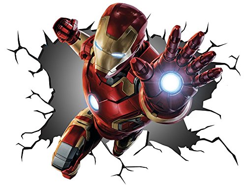 Chicbanners V00258 Selbstklebendes Poster Marvel Avengers Iron Man, Wandloch-Optik, Maße 1000 mm breit x 600 mm hoch, Größe L von Chicbanners