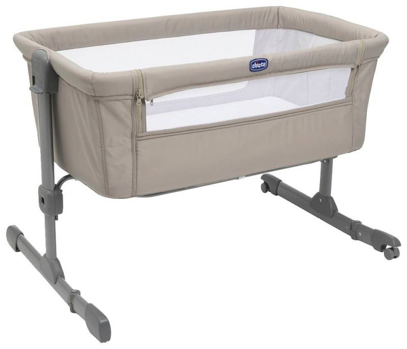 Chicco Beistellbett next2me essential, stone, Bezug teilweise aus recyceltem Material von Chicco