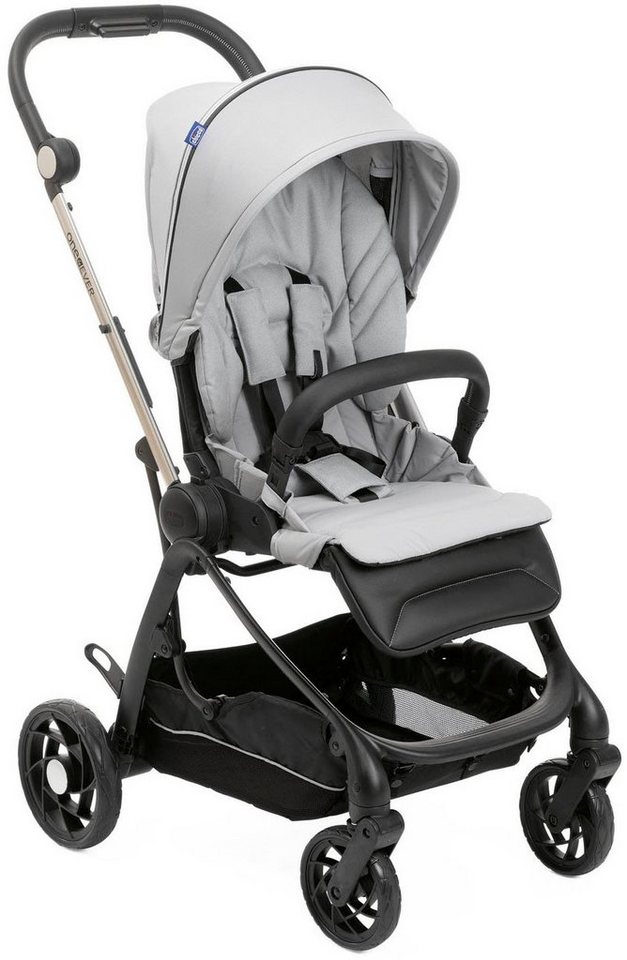 Chicco Kombi-Kinderwagen Kinderwagen One4ever, silverleaf, mit zwei Sitzen von Chicco