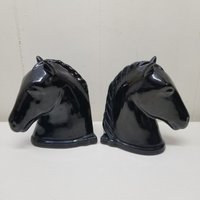 Abingdon Usa Black Horse Head Buchenden Home Decor Glänzende Glasur von ChickadillaJ