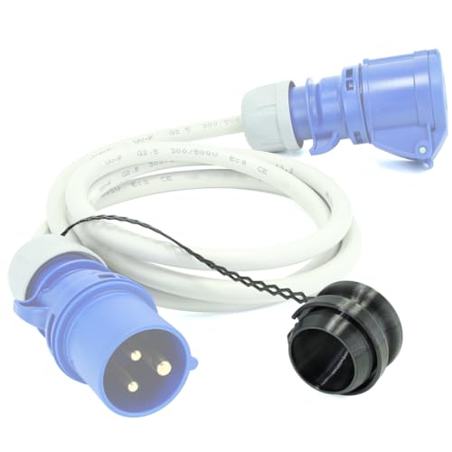 Abdeckung für Dose Starkstrom, schnelle sichere Handhabung, Drehstrom Stecker Schutz, Werkstatt Schutz Spritzwasser Spänen Schmutz Staub (1, Schwarz, Stecker Caravan 3-Pol 16A + Befestigungslasche) von Chicken Cooper