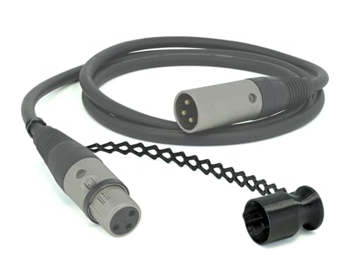 Abdeckung für XLR Kabel Buchse Stecker, schnelle sichere Handhabung, Mikrofon Stecker Schutz, Konzert Bühne Schutz Spritzwasser Schmutz Staub (XLR Female + Griff & Befestigungslasche, 10, Stück) von Chicken Cooper