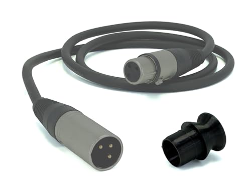 Chicken Cooper Abdeckung für XLR Kabel Buchse Stecker, schnelle sichere Handhabung, Mikrofon Stecker Schutz, Konzert Bühne Schutz Spritzwasser Schmutz Staub (XLR Male + Griff, 10, Stück) von Chicken Cooper