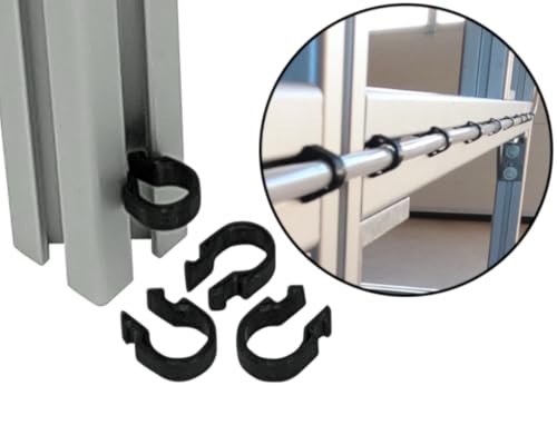 Clips zur Kabel Befestigung an Konstruktionsprofil Schnelle Befestingung mit Push-Click Funktion Schelle Halter Kabelclip für Aluprofile (I-Typ Nut 5, Innendurchmesser 7mm, Schwarz, 100, Anzahl) von Chicken Cooper