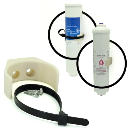 Halter für Kühlschrank Wasserfilter, Montageset Klammer Klemme Halteclips Schnellmontage mit Aushängesicherung, kompatibel geeignet für Wasserfilter von LG, Waterdrop, Samsung (1, Durchmesser 50mm) Halter für Kühlschrank Wasserfilter, Montageset Klammer Klemme Halteclips Schnellmontage mit Aushängesicherung, kompatibel geeignet für Wasserfilter von LG, Waterdrop, Samsung (1, Durchmesser 50mm) von Chicken Cooper