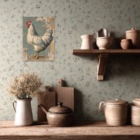 Dekoschild, Hühnerdekoschild, Hühner, Vintage, Shabby Chic, Geschenk, Huhn, Landhaus, Haustiere, Bauernhof, Retro, Gift, Deko von Chickeriki