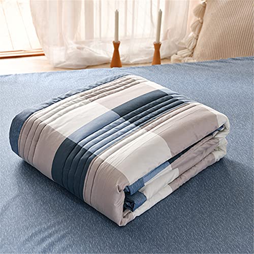 Chickwin Plaid Tagesdecke Bettüberwurf Gesteppt, Mikrofaser Tagesdecke Schlafzimmer Steppdecke Decke Überwurf Wohnzimmer Sofaüberwurf für Einzelbett Doppelbett (Blau,150x200cm) von Chickwin-Shop