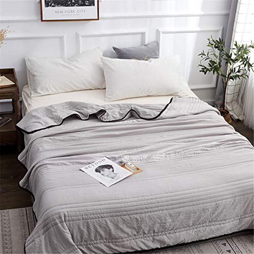 Chickwin Tagesdecke Bettüberwurf Gesteppt, Mikrofaser Tagesdecke Schlafzimmer Steppdecke Decke Überwurf Wohnzimmer Sofaüberwurf für Einzelbett Doppelbett (Grau,200x230cm) von Chickwin-Shop