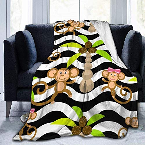 Chickw1 Flanelldecke Kuscheldecke, 3D Süßes Tier Super Soft Weiche Wohndecke Warm Flauschige Decke TV-Decke Mikrofaserdecke Sofadecke oder Bettüberwurf Tagesdecke (AFFE,150x220cm) von Chickwin