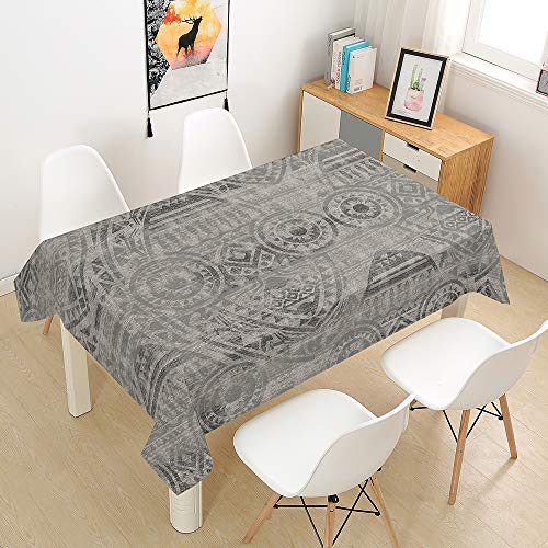 Chickw1 Rectangle Tablecloth Geometric Pattern, Stain Resistant Dust-Proof Waterproof Reusable Polyester RectangularTable Cover for Home Kitchen Party Dining Tables (100x140cm,D) von Chickwin