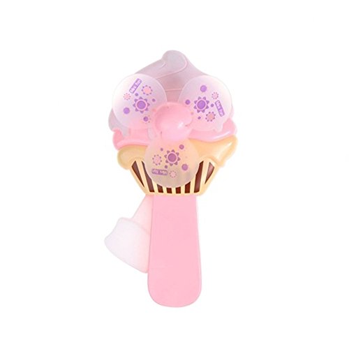 Chickw1 Sommer-Spaß Beweglicher Hand drücken Mini Handfächer Kinder Handbuch Kleine Spielzeug Fan (Rosa(A)) von Chickwin