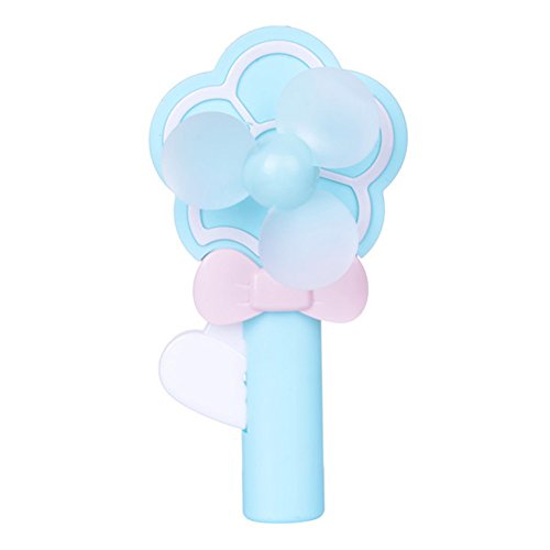 Chickw1 Sommer-Spaß Beweglicher Hand drücken Mini Handfächer Kinder Handbuch Kleine Spielzeug Fan (blau(B)) von Chickwin