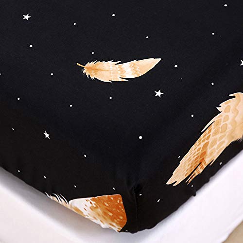 Chickwino Topper Spannbettlaken 150x200cm Matratzenschoner, Schwarz Spannbetttuch für Einzelbett Boxspringbett - 100% Mikrofaser Weich Bettlaken Bed Sheets Geeignet für bis 25-30 cm Matraze von Chickwin