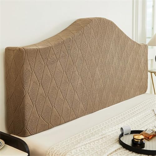 Chickwin Bett Kopfteil Bezug, Geometrische Drucke Stretch All-Inclusive Bettkopfteil Hussen Bezug, Waschbar Bettkopfteil Hussen, Staubdicht Bett Kopfteil Abdeckung (Khaki 2,220cm) von Chickwin